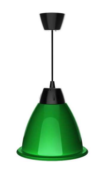 30W LED Lampa, Grön, rund metallskärm