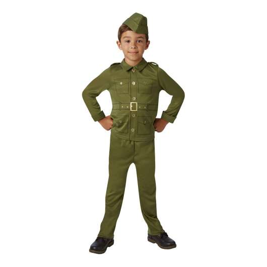 40-tals Soldat Barn Maskeraddräkt - Large