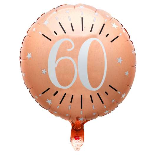 60 Års Folieballong Birthday Party Roseguld
