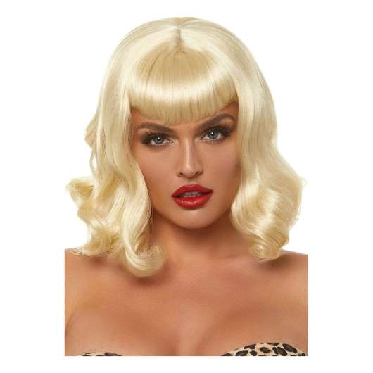 60-tals Blond Lockig Deluxe Peruk - One size