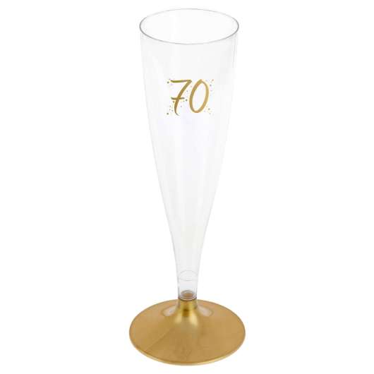 70-års Champagneglas Flergångs Guld