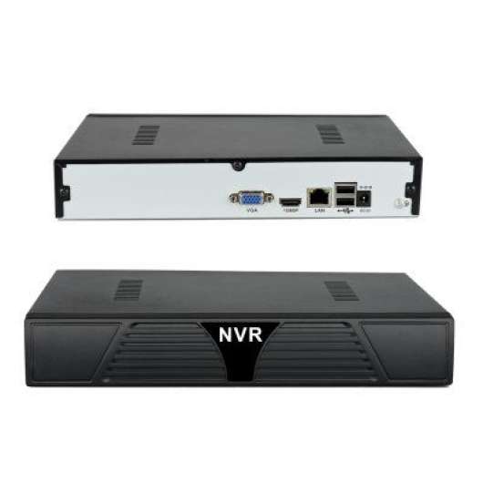 8-kanalig NVR, ONVIF protokoll, 1080p