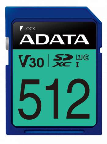 ADATA 512GB MicroSDXC UHS-I U3 V30S R/W:100/80 MB/s