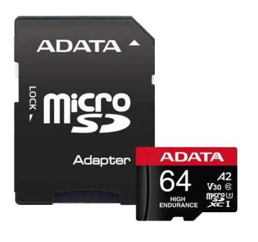 ADATA 64GB UHS-I U3 V30S(R:100MB/s/W:70MB/s) HIGH MicroSD w/adapter