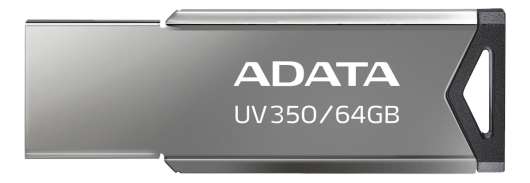 ADATA UV350 - USB-flashenhet - 64 GB - USB 3.2 Gen 1 - silver
