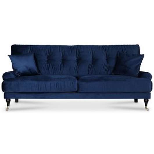 Adena 3-sits soffa - Midnattsblå sammet