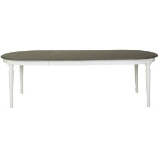 Alexandra ovalt matbord 160-260 cm /grå vintage