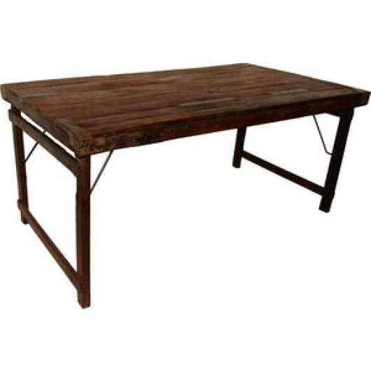 Ängelholm vikbart matbord 168-180 cm - Återvunnet trä/metall