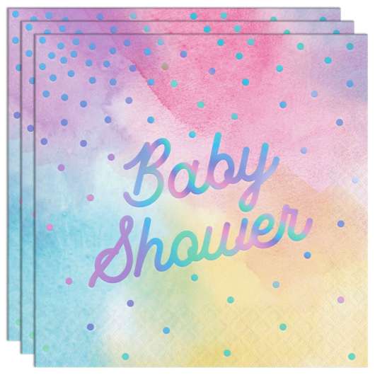 Baby Shower Servetter Iridescent