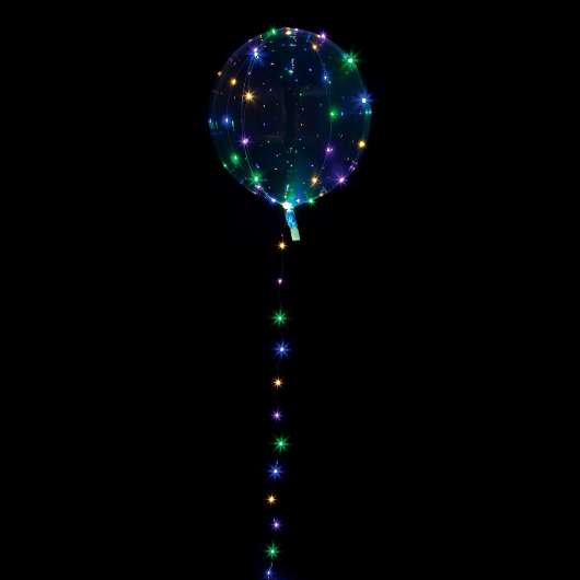 Ballong Crystal Clear med Ljusslinga