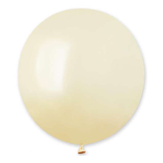 Ballonger Elfenbensvita Runda Stora - 10-pack