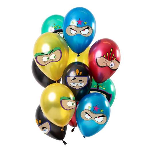 Ballonger Flerfärgade Superhjältar - 12-pack