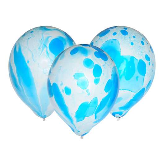 Ballonger Marmor Blå - 6-pack