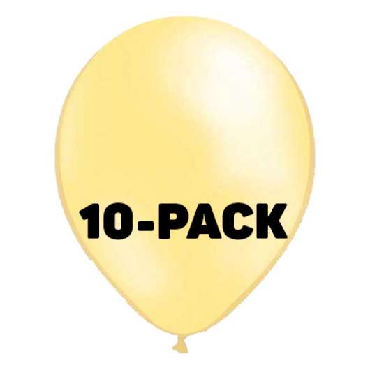 Ballonger Metallic Elfenben - 10-pack