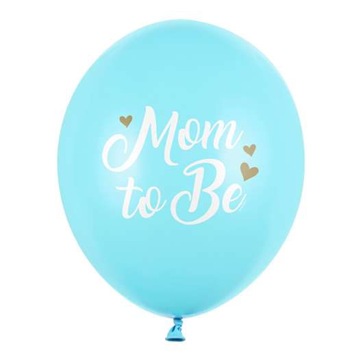 Ballonger Mom To Be Ljusblå - 6-pack