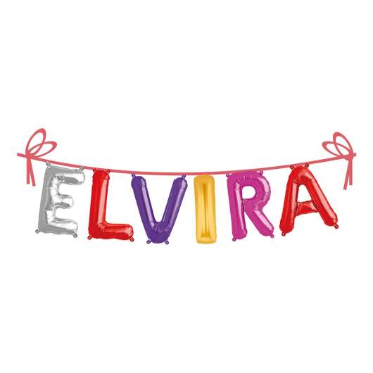 Ballonggirlang Folie Namn - Elvira