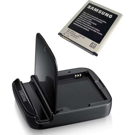 Batterikitt med extra batteri och dockningsstation till Samsung