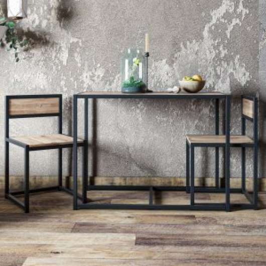 Bazar bord med stolar 105 x 55 cm - Furu/svart