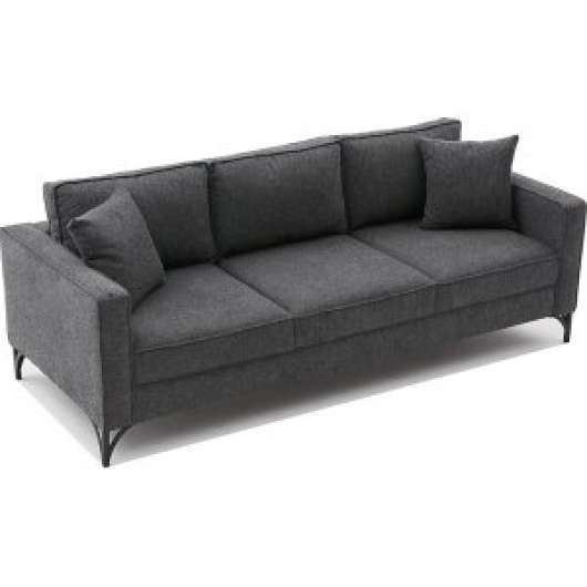 Berlin 3-sits soffa - Antracit/svart