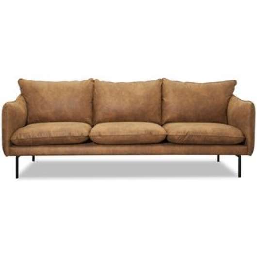 Björndal 3-sits soffa - Cognac ecoläder