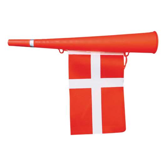 Blåshorn med Flagga Danmark - 1-pack