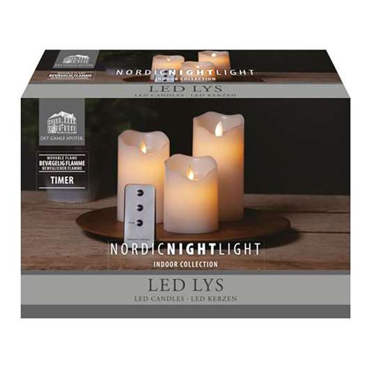 Blockljus LED - 3-pack