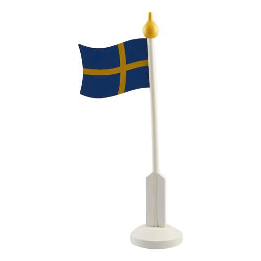 Bordsflagga i Trä Svenska Flaggan - 37 cm