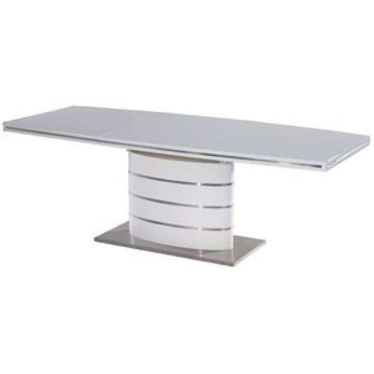 Caldwell utdragbart matbord i vit högglans100x180-240 cm - Övriga matbord