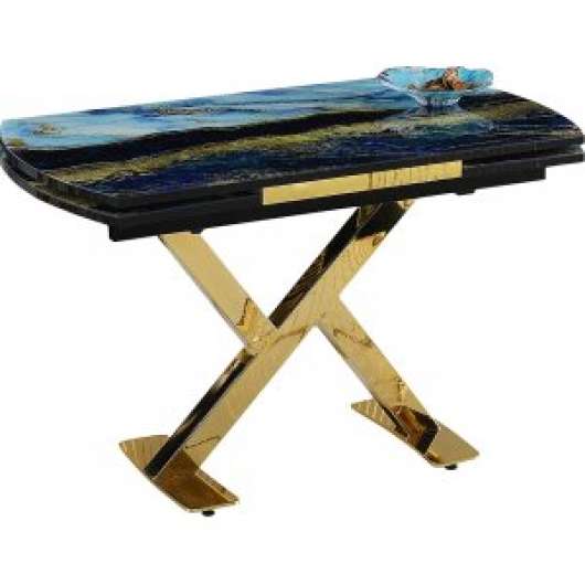 Camli matbord 120-180 cm - Guld/svart