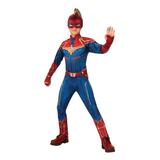 Captain Marvel Hero Barn Deluxe Maskeraddräkt - Medium