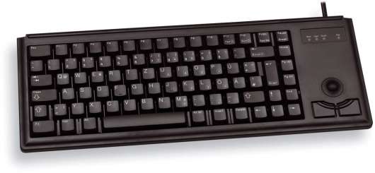 Cherry Compact-Keyboard, trackball m 2 knappar, PAN-Nordic, USB, svart