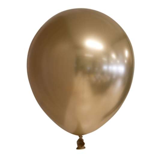 Chrome Miniballonger Guld 100-pack