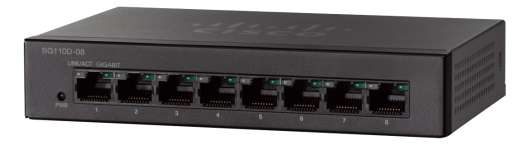 Cisco Small Business Gigabit Desktop Switch 8-port, svart