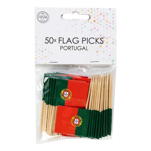 Cocktailflaggor Portugal - 50-pack
