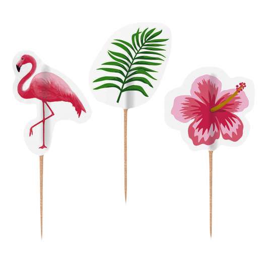 Cocktailpinnar Flamingo - 20-pack