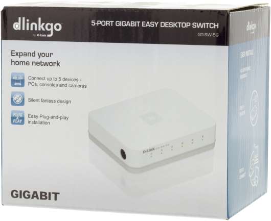D-link 5-Port Gigabit Easy Desktop Switch, switch 5x10/100/1000,