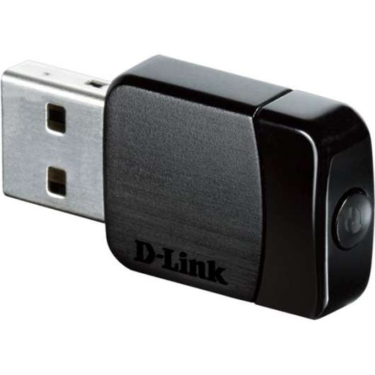 D-Link Mini adapter AC580, nätverksadapter, USB , 802.11n/g/ac, svart