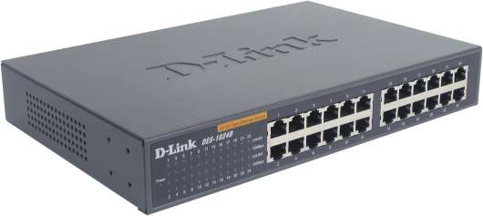 D-Link switch 24x10/100Mbps, NWay, uplink