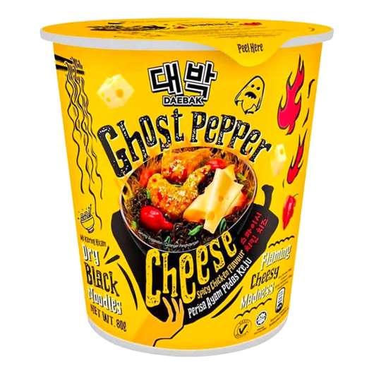 Daebak Ghost Pepper Chicken Cheese Snabbnudlar - 80 gram