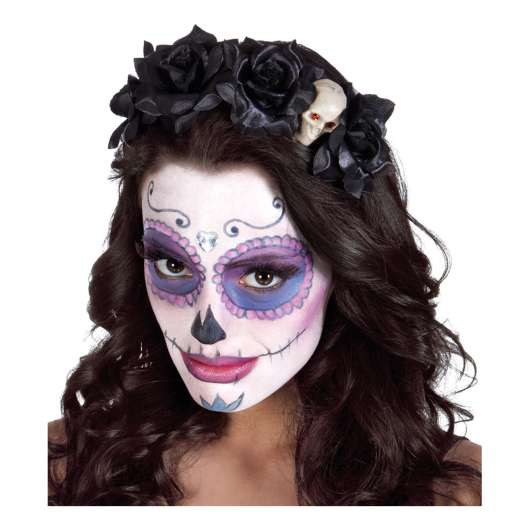 Day of the Dead Diadem med Rosor - One size