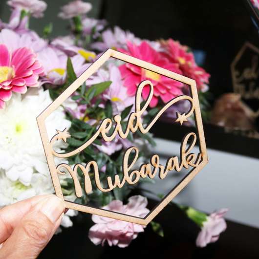 Dekorationsskyltar Eid Mubarak - 4-pack