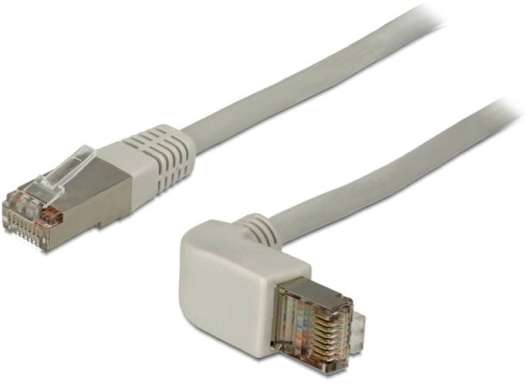 DeLOCk Cat.6A SSTP-kabel, vinklad - rak kontakt, 1m