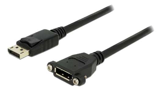 DeLOCK DisplayPort 1.2-kabel, ha - ho, 3840x2160 60Hz, 1m, svart