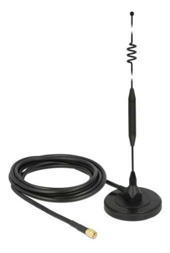 Delock LTE Antenna SMA plug 6 dBi fixed omnidirectional with magnetic