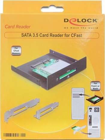 DeLOCK minneskortläsare, intern/3,5", SATA, CFast