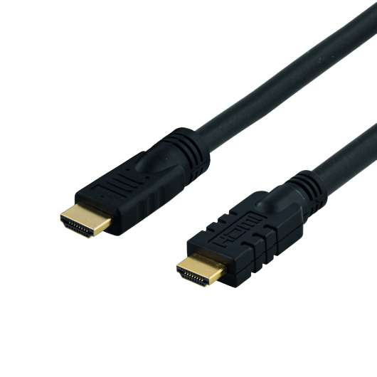 DELTACO aktiv HDMI kabel, HDMI High Speed with Ethernet, 20m, svart