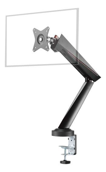 Deltaco gaming single monitor spring-assisted pro gaming monitor arm