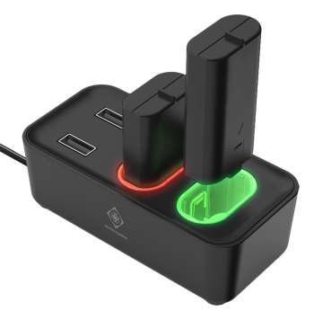 Deltaco gaming xbox charging station for up to two battery packs
