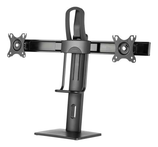 Deltaco office vertical lift dual monitor stand