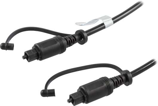 DELTACO optisk kabel för digitalt ljud, Toslink-Toslink, 2m
